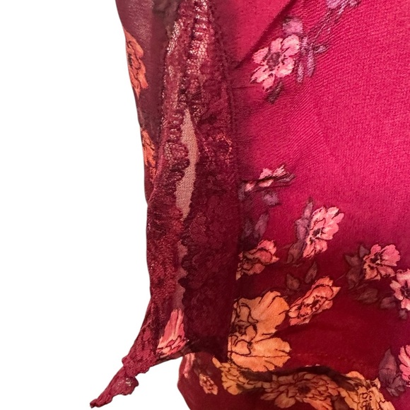 Oak and Trellis Sweetheart Midi Dress with Lace Trim Long Sleeve Size M NWT - Picture 3 of 6